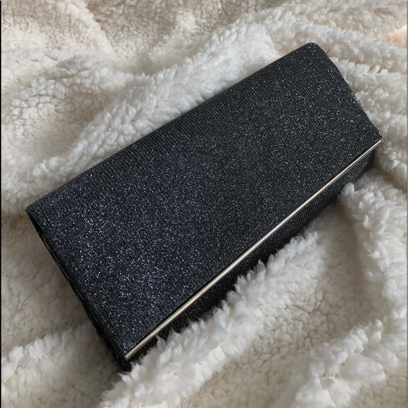 Lily & Ivy Sparkling Grey Evening Clutch - Picture 1 of 5